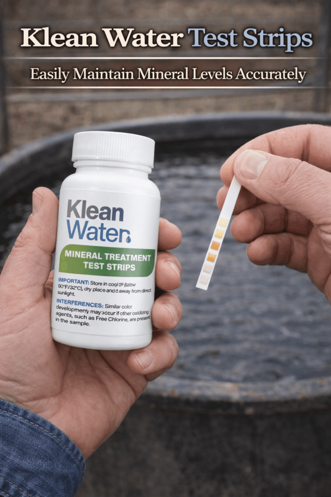 Klean Water™ Mineral Treatment Test Strips (0–100 ppm), 50/Bottle